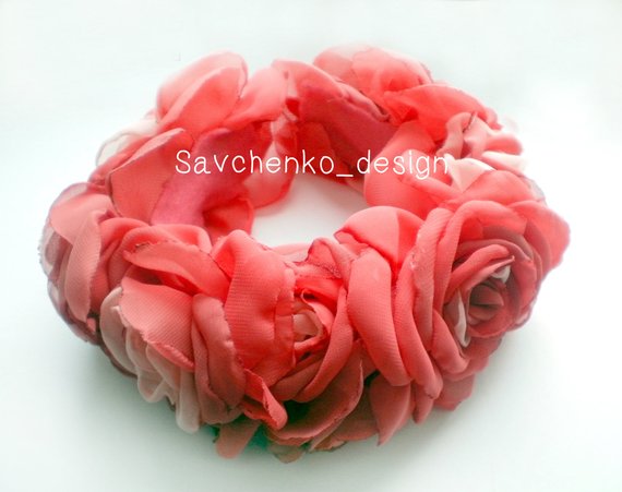 Wedding - Flower Crown-Pink Bridal Floral Crown-Wedding Bridesmaid-Handcrafted-Giant Flower Circlet-Pink Flower Headband-hair vine pink Bridal