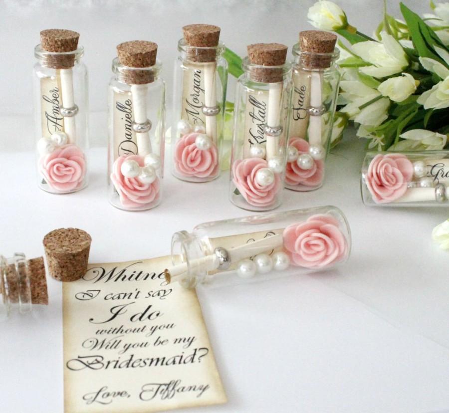 Свадьба - Will you be my bridesmaid - message in a bottle- Bridesmaid gift - Bridesmaid card - Bridesmaid proposal - I can't say I do without you