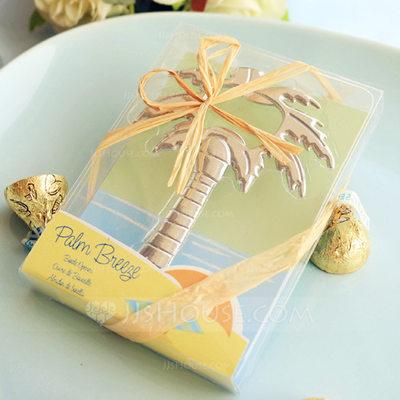 Wedding - Beter Gifts®"Palm Breeze" Chrome Palm Tree Bottle Opener BETER-WJ097