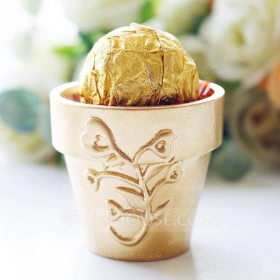 Wedding - Beter Gifts® Golden Candy Pail, Favor Bucket Party Decoration