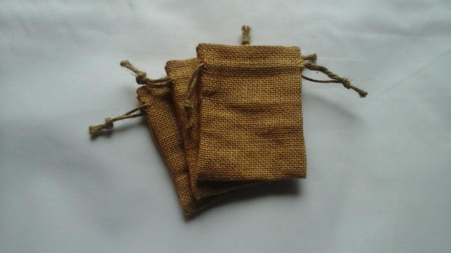 Mariage - 50 Burlap bags 5" x 7" for candles handmade soap wedding packaging