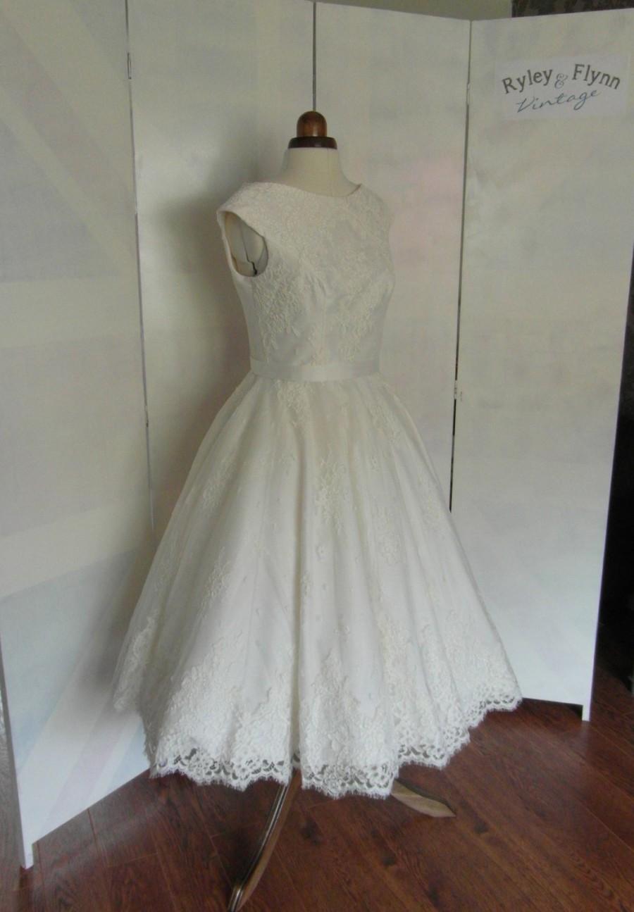 Mariage - Lola-Rose Lace Tea length wedding dress