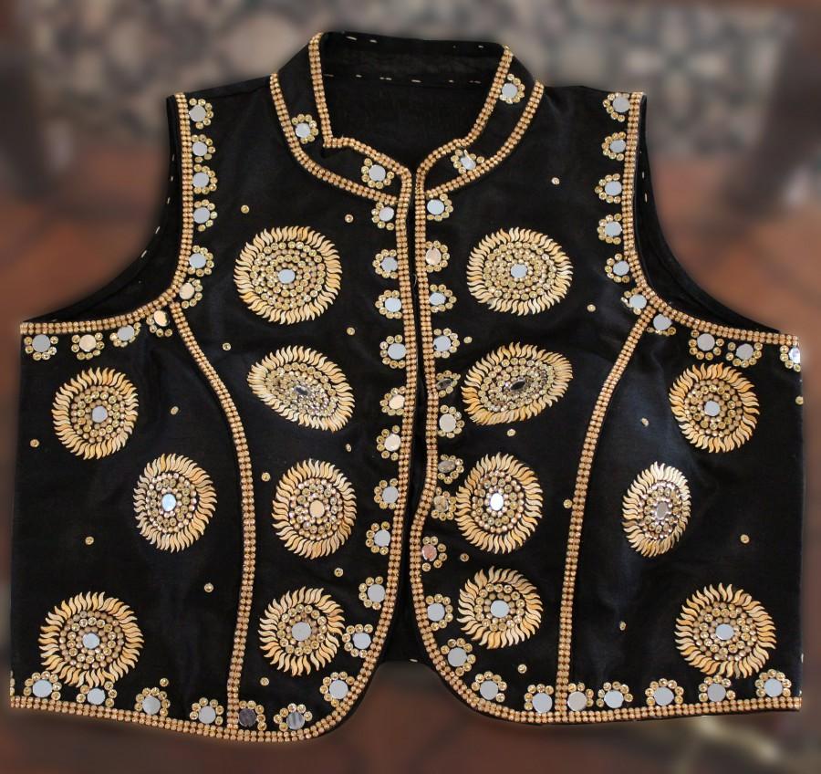 زفاف - Exclusive Collection Designer Ready-made Black Party Wear Wedding Sari/Saree Stitched Floral Blouse Crop Sari Top For Indian Pakistani Women