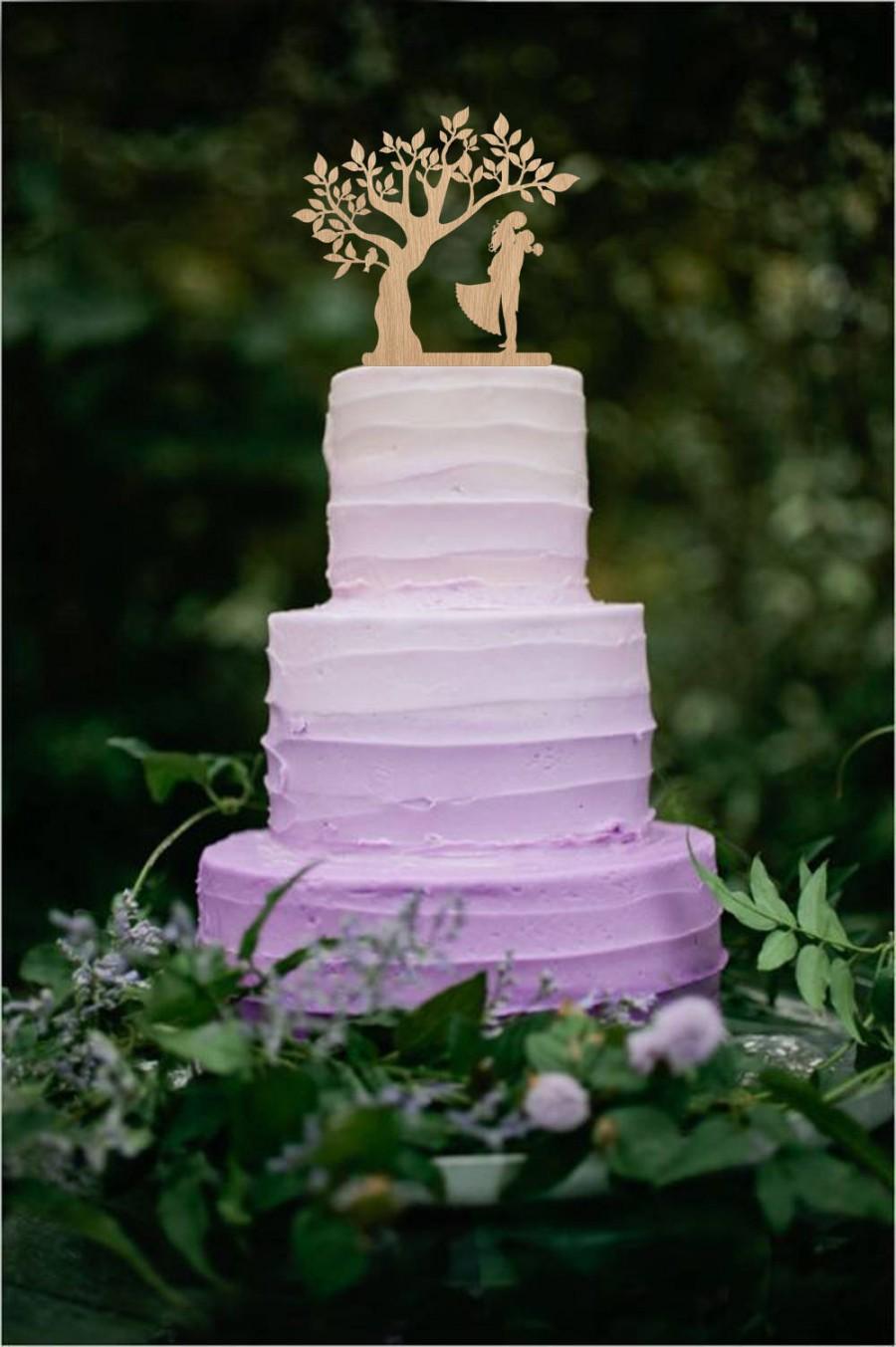 زفاف - Wedding Cake Topper Mr & Mrs Topper Silhouette Bride and Groom Wood Cake Topper Wedding Decor Rustic Cake Topper Wedding Topper Tree Unique