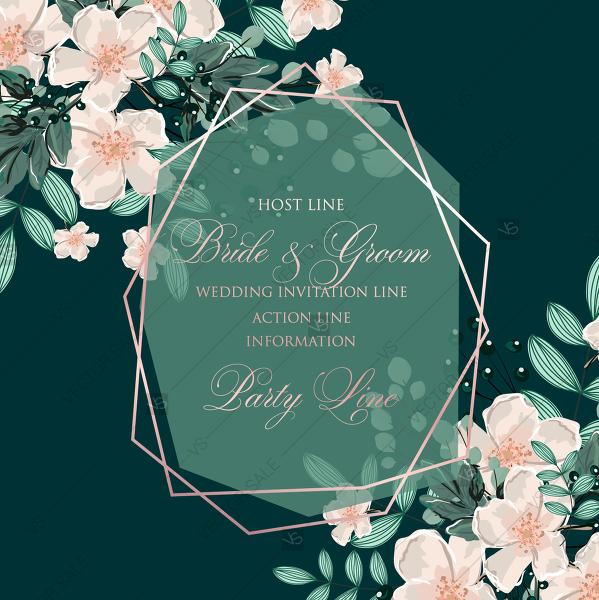 Wedding - Wedding invitation watercolor vector greenery branches fern eucalyptus olive laurel wreath winter