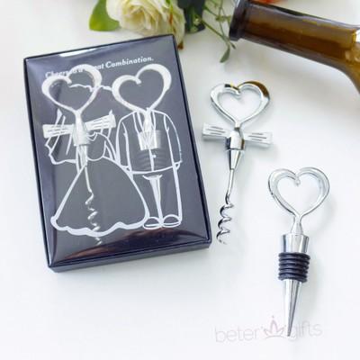 Mariage - BeterWedding Bottle Opener Stopper Wine Set Summer Wedding Favors BETER-WJ004  http://Shanghai-Beter.Taobao.com