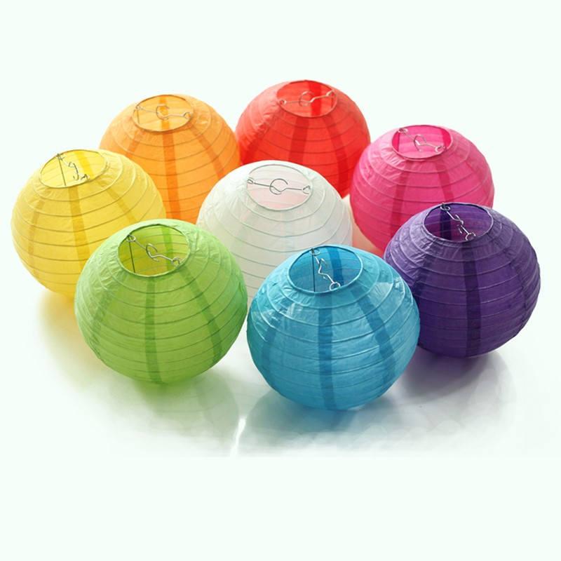 Wedding - party Wedding Decoration Chinese Paper Lantern Piece Paper Lantern SET Round Paper Lanterns Wedding Party Floral Sky Decoration