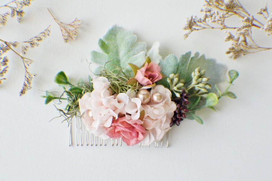 زفاف - Eucalyptus Hair Comb, Greenery crown, Bridal hair, Floral hair pin, Wedding Hair Comb, Bridal Comb, Floral Comb, Wedding Comb Boho Hair Comb