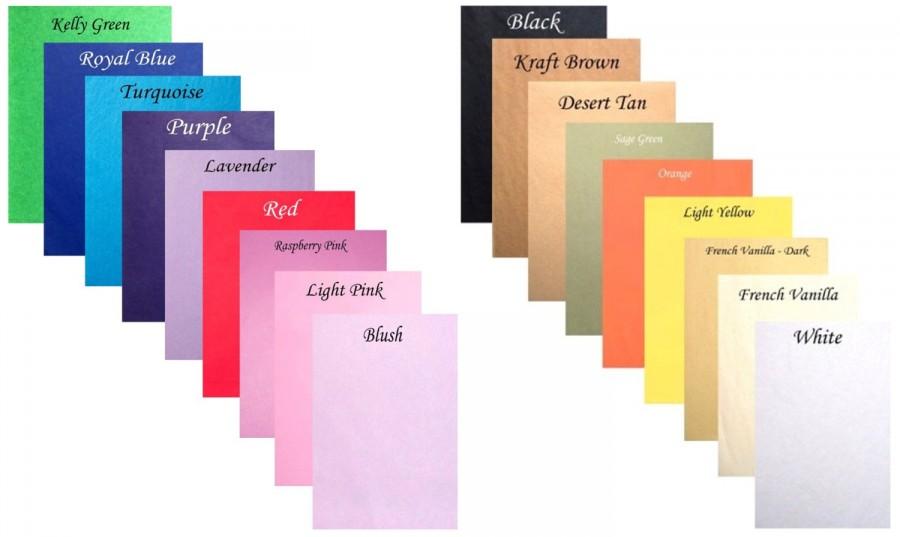 زفاف - 50 Sheets (12 inches L x W) 5" x 7", 3.5" x 8.5", 6" x 6", 4" x 8" Custom Cut Wedding INVITATION Insert TISSUE Paper--Cards, Protect Photos