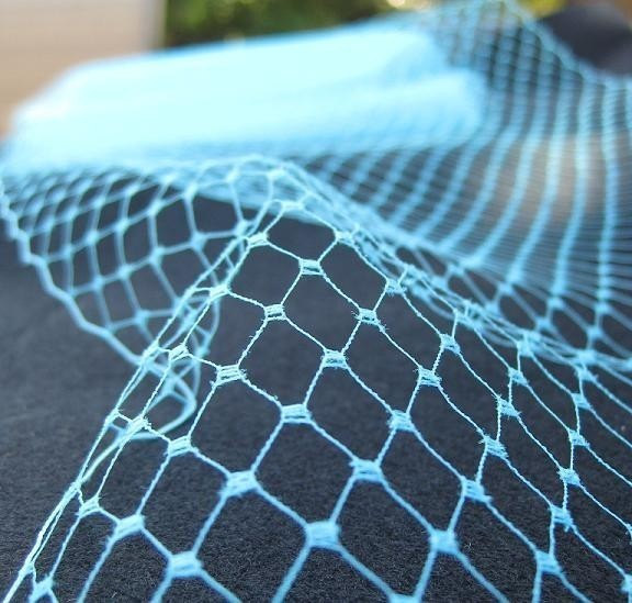 زفاف - Turquoise Blue French Netting Fabric -  for DIY birdcage veils and fascinators - 9 inch wide