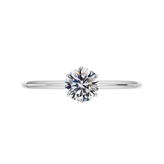 Wedding - GIA 1 Carat Diamond Six Prong Knife Edge Classic Solitaire Engagement Ring (I/VS2) Handcrafted Diamond Engagement Rings, Raven Fine Jewelers