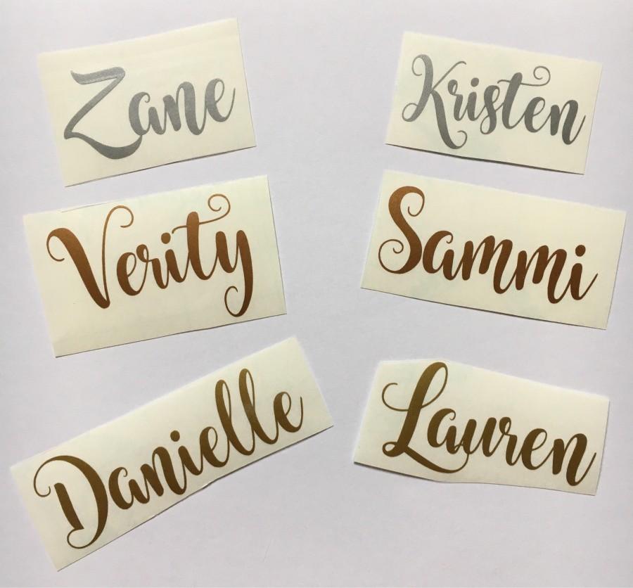 Свадьба - Personalised name vinyl stickers, wedding name stickers, hen party stickers, glass stickers, stag party, diy glasses