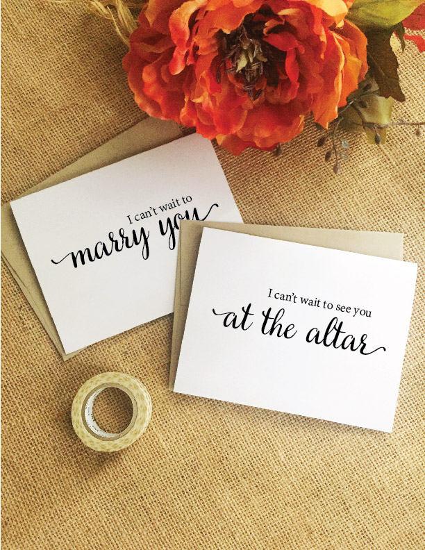 Mariage - wedding card for husband wedding gift husband card groom gift from bride gift from groom I can’t wait to see you at the altar groom gifts