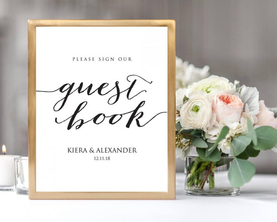 Reception Table Sign Kindly Sign Wedding Printable Guest Book Sign Instant Download Wedding Sign