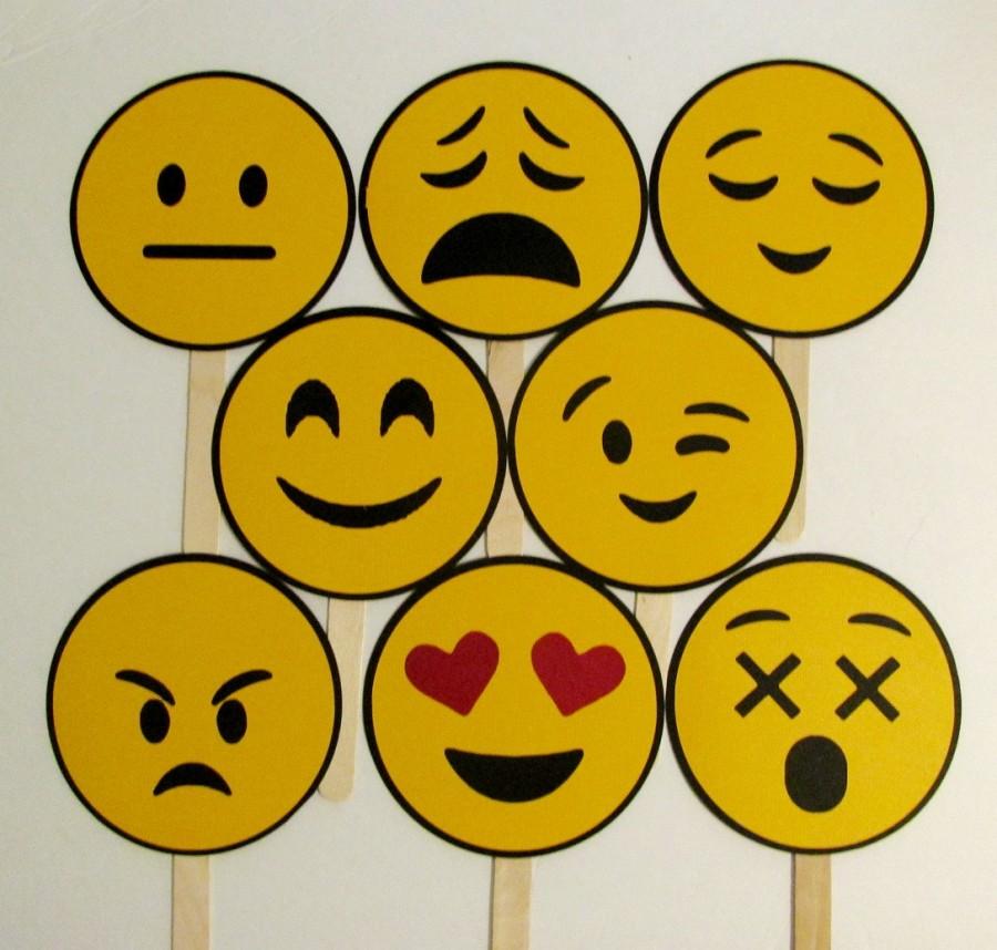 Hochzeit - Sale! Emoji Photo Props 8pc Emoticons Photo Prop Set Selfie Props Emoji Decorations Emoji Party Decorations Emoji Props Emoji Birthday