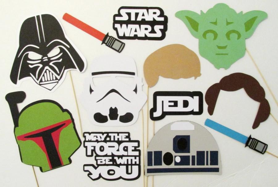 Mariage - Star Wars Photo Props Inspired by Star Wars 12 pc Deluxe Star Wars Set Star Wars Wedding Star Wars Birthday Star Wars Party Decorations
