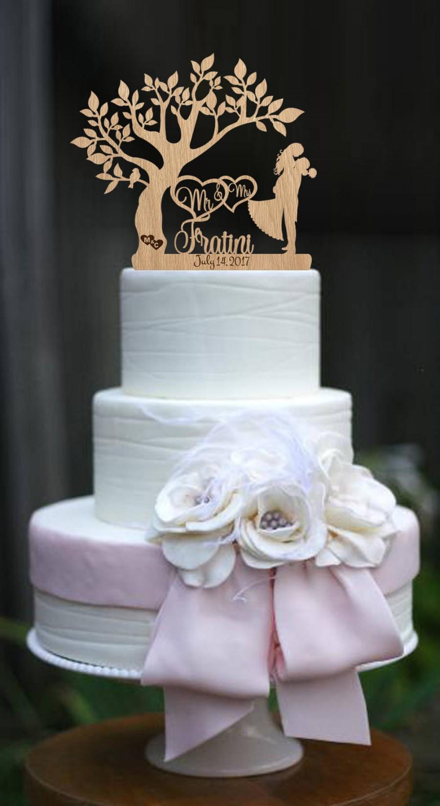 زفاف - Mr and mrs name Custom cake topper Wood cake topper Last name wedding cake topper Personalized cake topper Gold Unique wedding cake topper