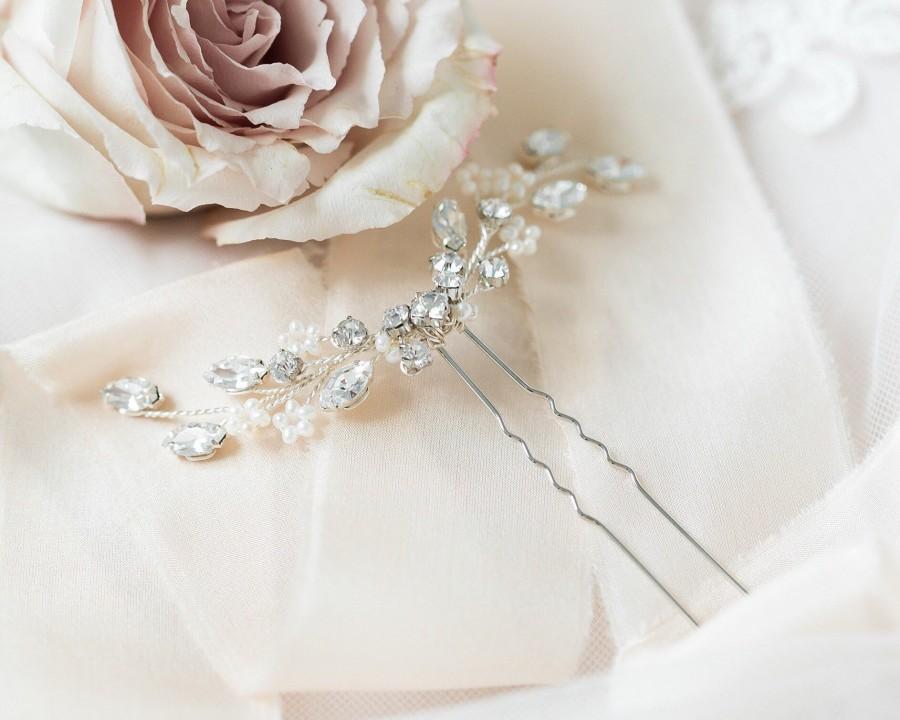 Hochzeit - Bridal Hair Pin, Bridal Hairpin, Bridal Halo, Bridal Hairpiece, Bridal Hairpins