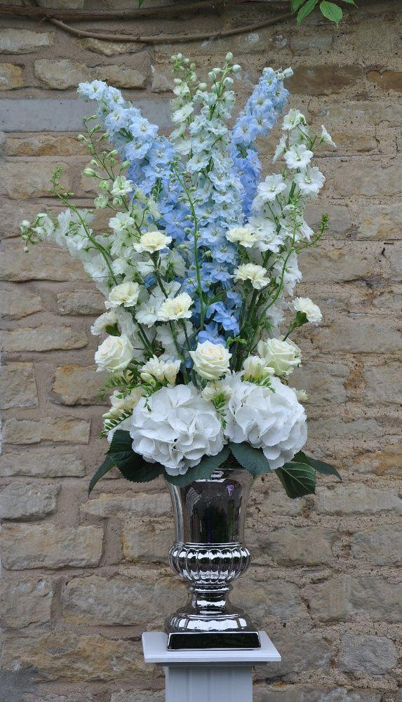 Hochzeit - Floral Arrangements - Hydrangea And Delphinium 