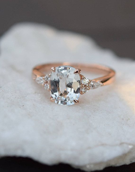 Свадьба - Engagement Ring. Rose Gold Engagement Ring. Champagne Sapphire Ring By Eidelprecious. This Is Our New CAMPARI Design. Very Beautiful… 