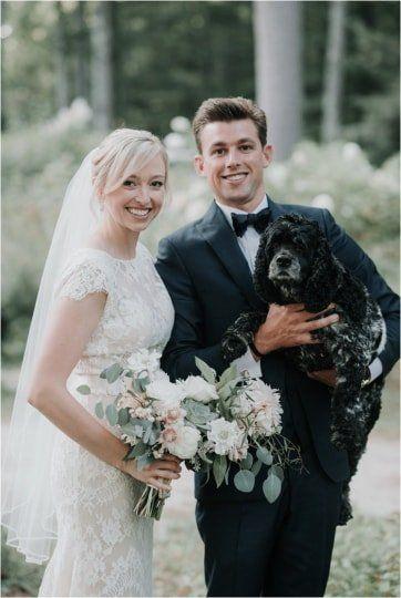 Wedding - Cute Wedding Pet Idea - Bride   Groom With Dog {Darling Photography} 