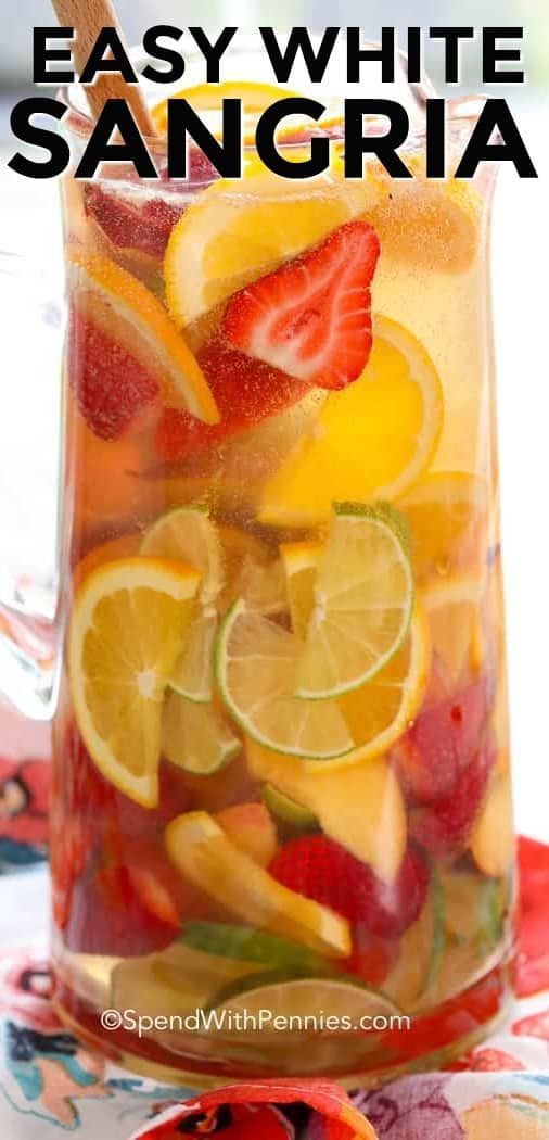 Wedding - Easy White Sangria - Spend With Pennies 