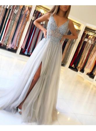 زفاف - Elegante Silber Abendkleider Online 