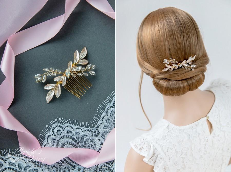 Свадьба - Wedding hair jewelry, bridal hair comb with opal rhinestones, bridal hair accessories, bridal hairpiece