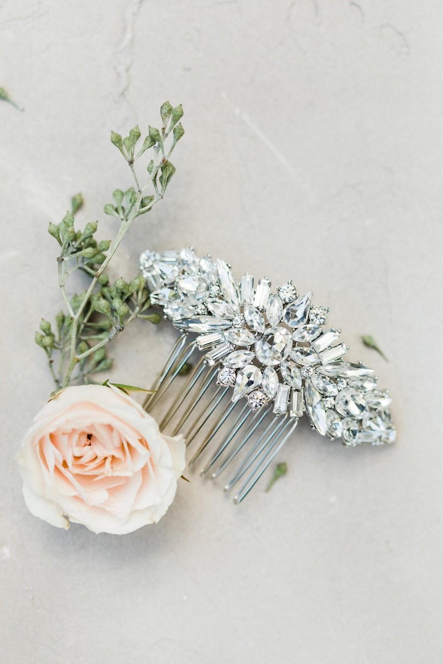 Свадьба - Crystal Comb Bridal Comb Wedding Comb Rhinestone Comb Crystal Hair Piece Wedding Hair Piece Bridal Hair Piece Crystal Headpiece Pearl Comb