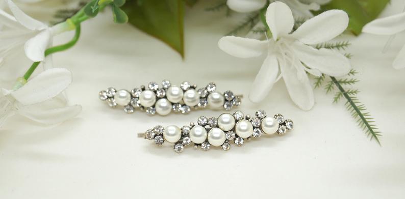 Свадьба - Bridal crystal hair piece,Art deco swarovski bridal hair pins,Bridal jewelry,Bridal hair accessories,Crystal hair pins,Wedding jewelry