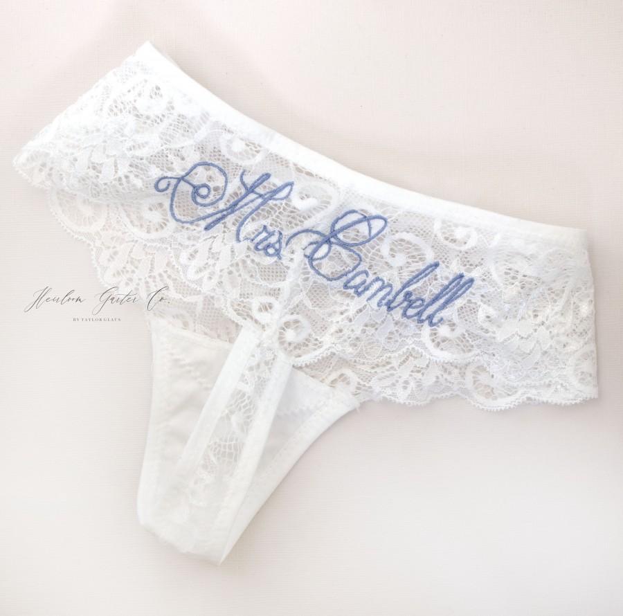 Mariage - Bridal Panties, Wedding Lingerie, Embroidered wedding panties, customized lingerie