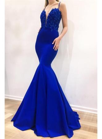 Hochzeit - Modern Abendkleid Blau 