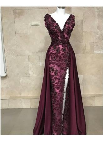 زفاف - Luxus Abendkleider Weinrot 