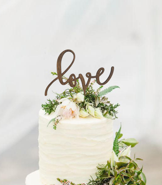 Wedding - Rustic LOVE Cake Topper - Wooden cake topper - Engagement Cake topper - Unique Wedding Cake Topper - Wedding Cake Topper