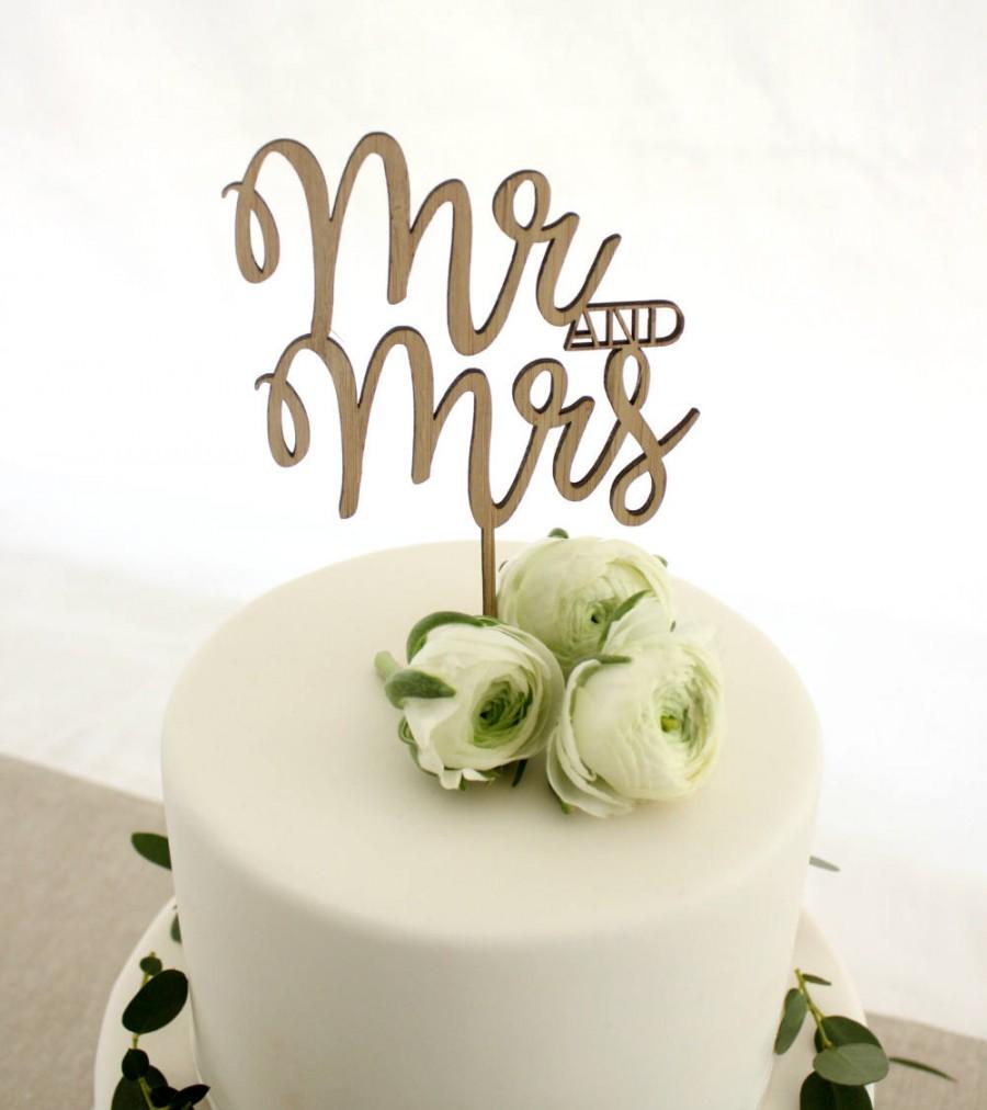 Wedding - Mr and Mrs cake topper, wedding cake topper, wedding timber cake topper, wooden cake topper