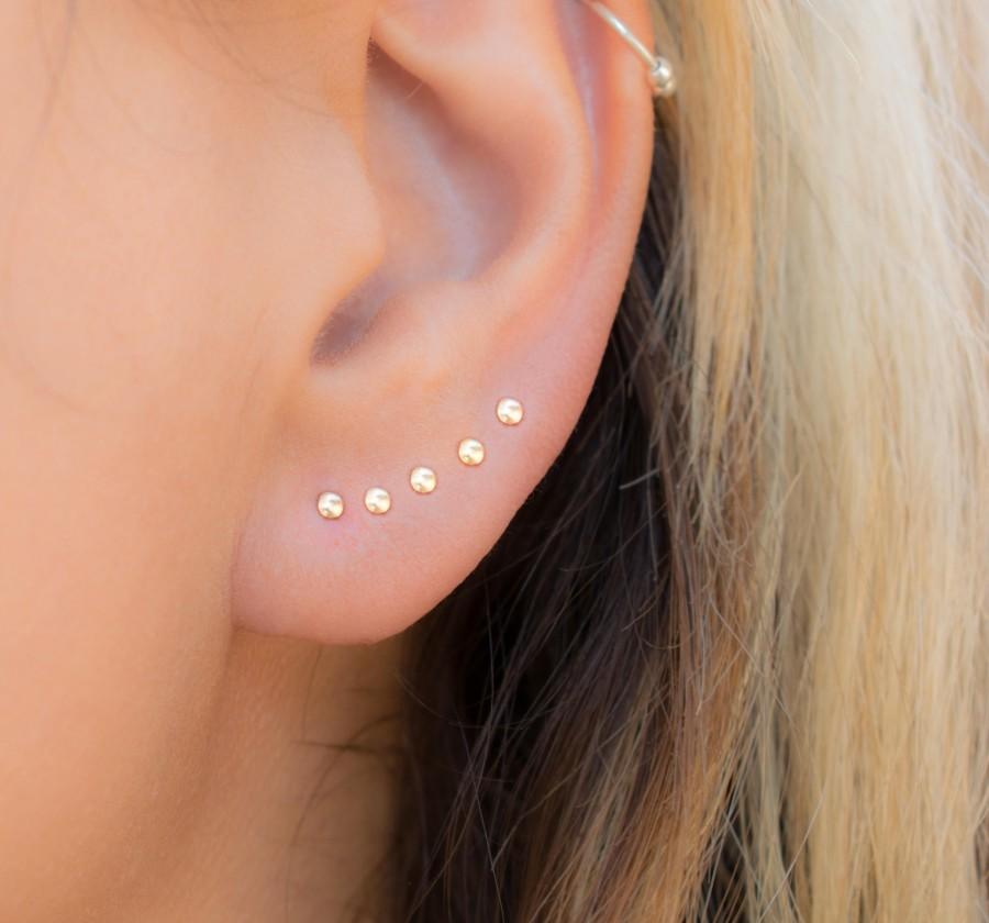 Mariage - SALE - Tiny Stud Earrings - Tiny Dot Studs - Small Stud Earring -Tiny Gold studs earrings - Tiny Stud Earrings Silver - Hypoallergenic
