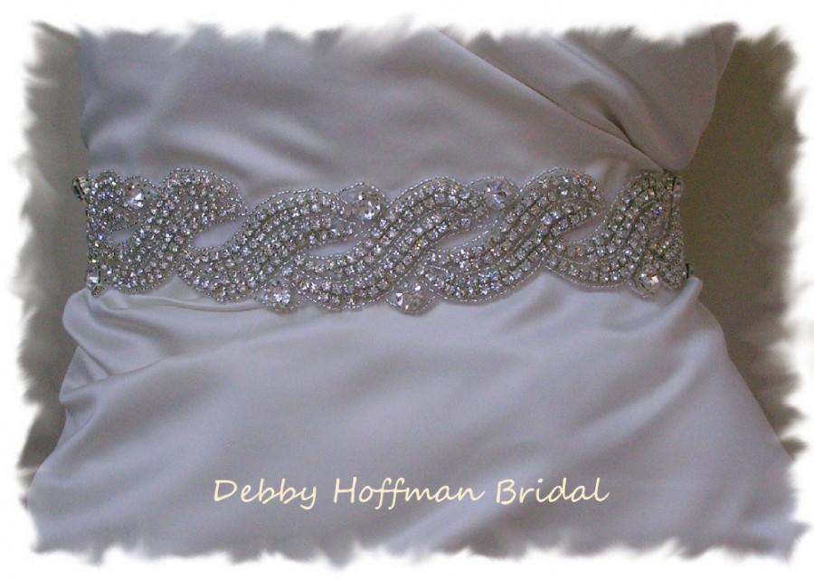 Wedding - Bridal Belt, Bridal Sash, Wedding Sashes and Belts , Rhinestone Crystal Wedding Dress Belt, Jeweled Sash, Crystal Wedding Belt, No. 1196S3, 