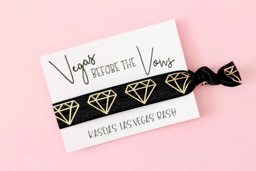 Mariage - Vegas before the Vows Hair Tie Favor - Las Vegas Bachelorette Party Favor - Vegas Bachelorette - Vegas before Vows Favor - Hair Ties Favors