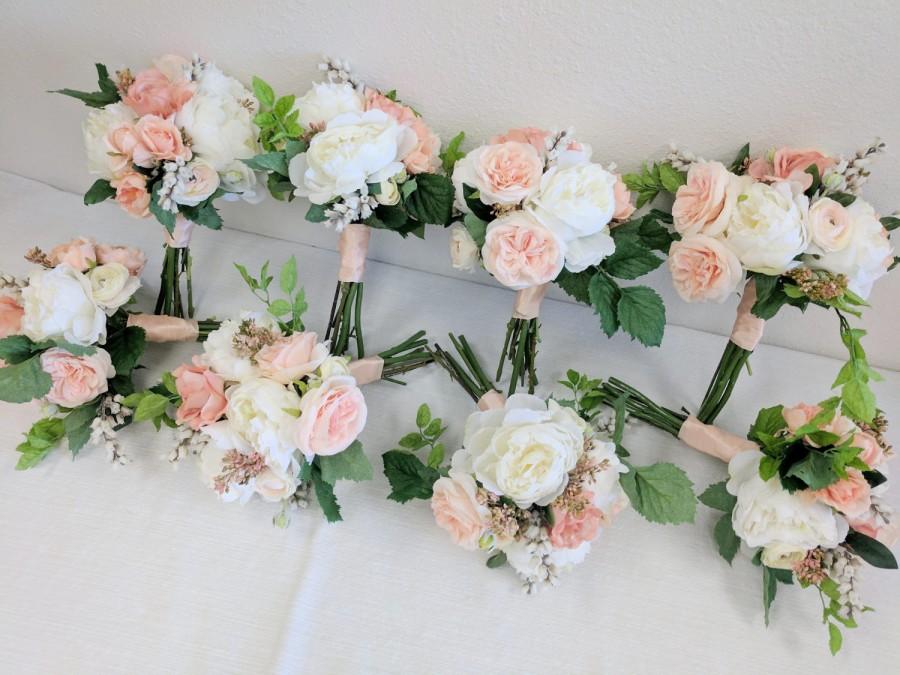 Hochzeit - Wedding Bouquet, Bridesmaid Bouquet, Wedding Flowers, Silk Flower Bouquet, Silk Flowers, Bouquet, Flower Bouquet, The Faux Bouquets