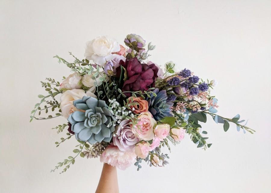 Mariage - Wedding Bouquet, Wedding Flowers, Silk Flower Bouquet, Silk Flowers, Bouquet, Flower Bouquet, Bridal Bouquet, The Faux Bouquets