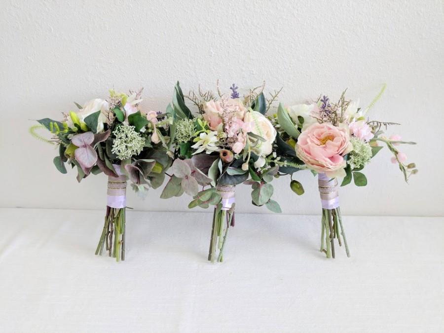 Mariage - Wedding Bouquet, Bridesmaid Bouquet, Wedding Flowers, Silk Flower Bouquet, Silk Flowers, Bouquet, Flower Bouquet, The Faux Bouquets