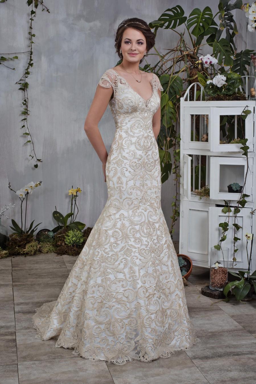 Hochzeit - Wedding dress wedding dress liana Mermaid Powder Ivory