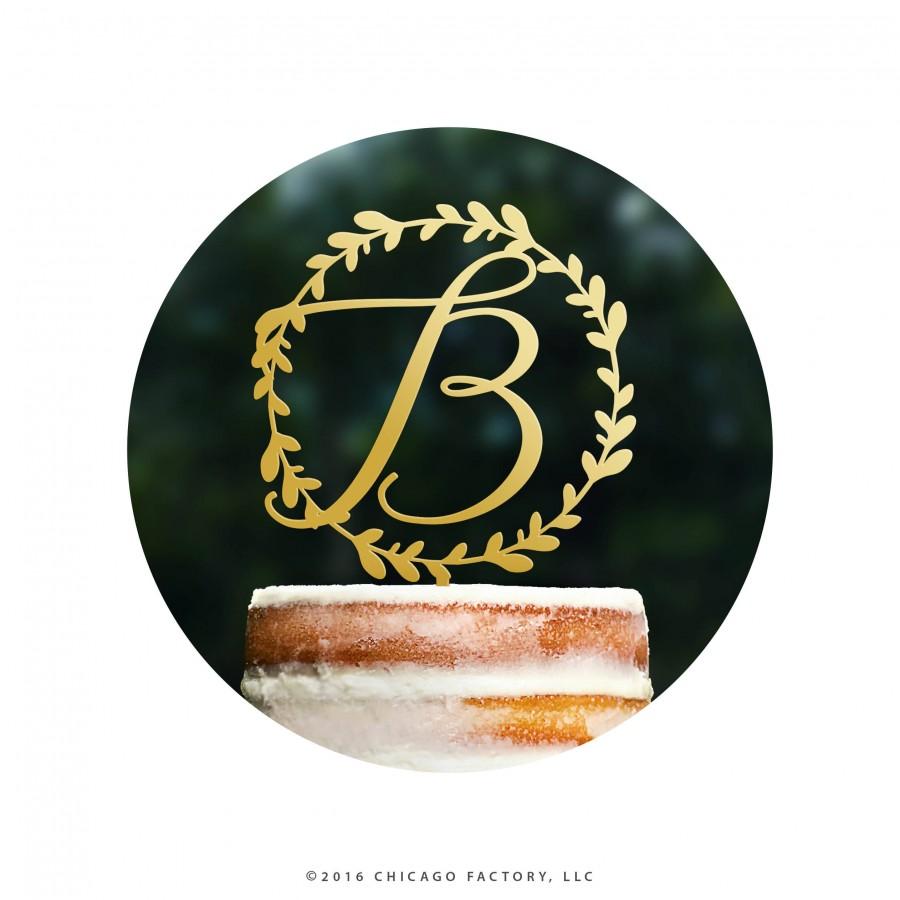 Свадьба - Custom Initial Cake Topper Letter Wedding Cake Topper Rose Gold Cake Topper for Wedding Monogram Cake Topper, Acrylic Cake Topper (T406)
