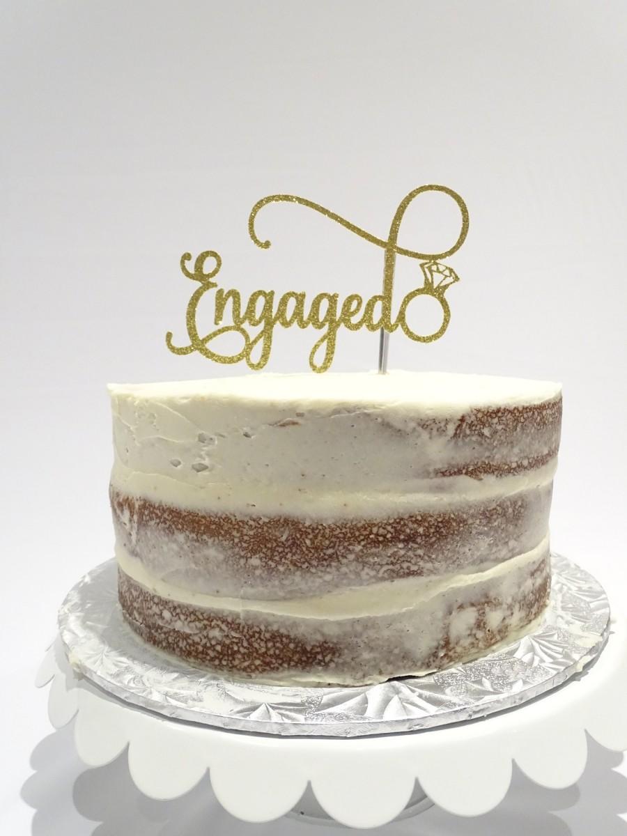 Свадьба - Engaged Cake Topper