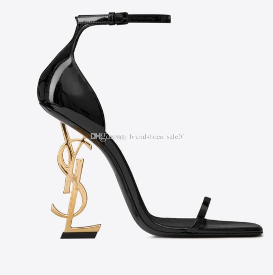 Mariage - Size33 45 Brand New Sexy Shoes Woman Summer Buckle Strap Rivet YSL Sandals High Heeled Shoes Pointed Toe Fashion Single High Heel10.5cm Outdoor Wedding Shoes Party Shoes Online From Brandshoes_sale01, $63.8