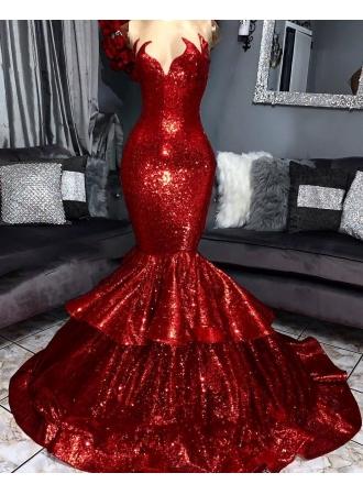 Mariage - Fashion Abendkleider Lang Rot 