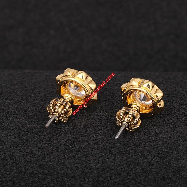 Hochzeit - Juicy Couture Gold-Tone Zircon Sunflower Earrings