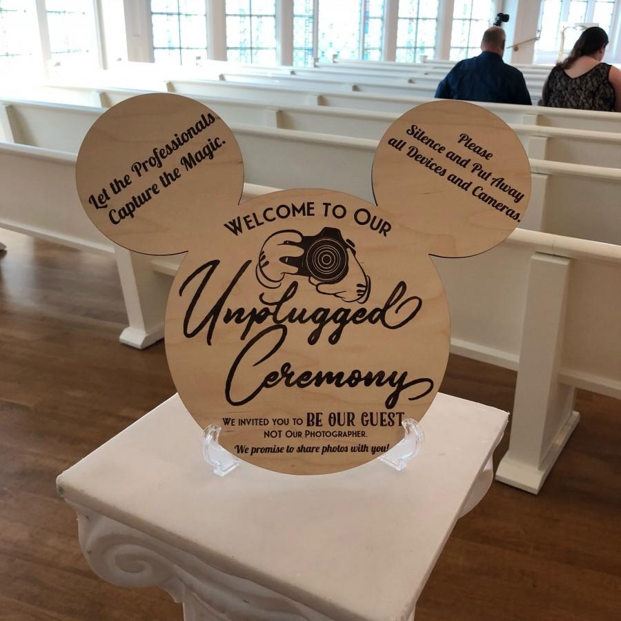 زفاف - Disney Influenced Unplugged Ceremony Sign