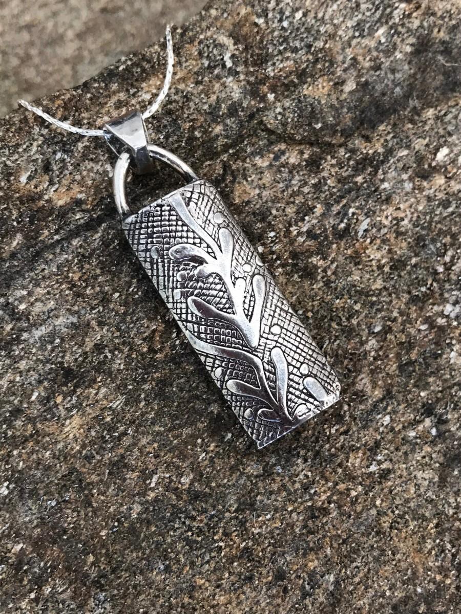 Свадьба - Sterling silver bead pendant- Handmade