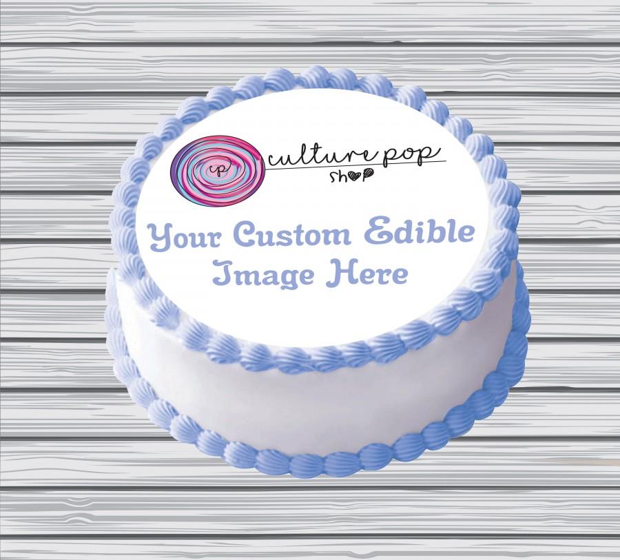 Hochzeit - 8" Round Custom edible cake topper, circle cake topper, edible cake image, custom edible topper, edible photo, custom edible cake image